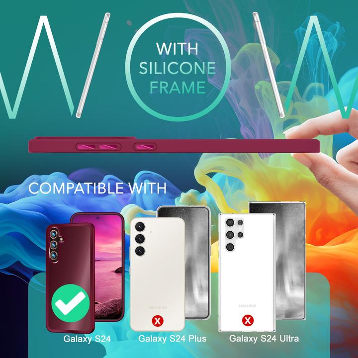Produktbild Nalia Semi-Transparente Hybrid Hülle mit Schutzrahmen (Samsung Galaxy S24)