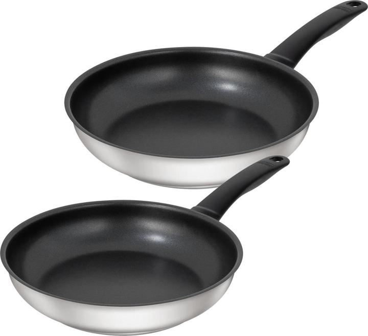 Actual product image Kuhn Rikon Classic Frying Pan Set 24/28 cm (28 cm, Frying pan, Stainless steel)