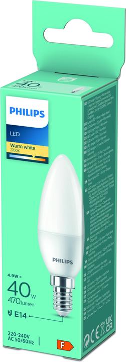 Image du produit Philips Ampoule (E14, 4.90 W, 470 lm, 1 x, F)