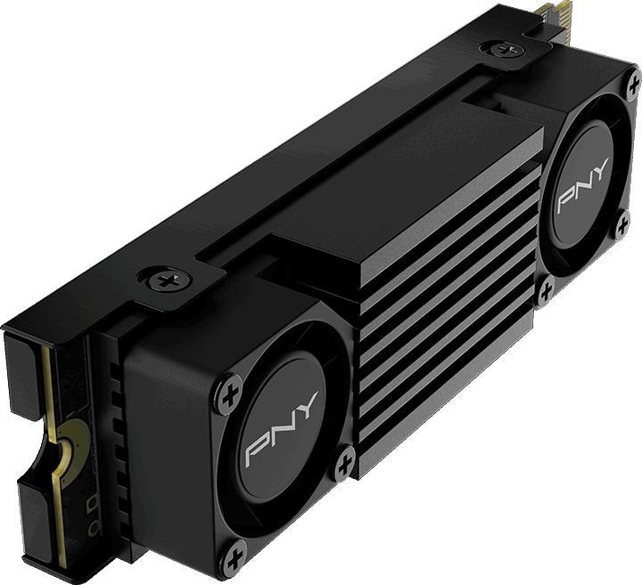 Actual product image PNY CS3150 1TB SSD M.2 GEN5 NVMe Black Heatsink (1000 GB, M.2 2280)