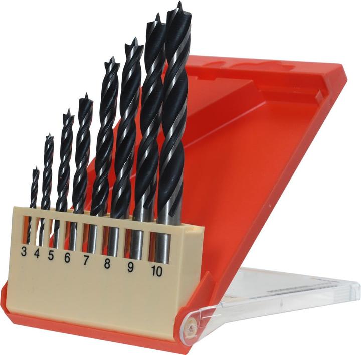 Actual product image kwb Wood drill set (3 mm, 4 mm, 5 mm, 6 mm, 7 mm, 8 mm, 9 mm, 10 mm)