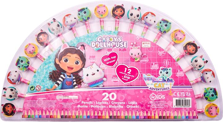 Actual product image Euromic Gabbys Dollhouse - 20 pencil/colour pencil set (033707053)