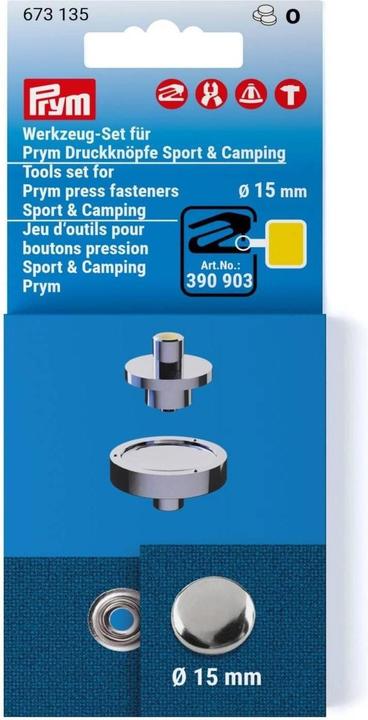 Immagine prodotto Prym Set di utensili per perni a pressione Sport 15 mm