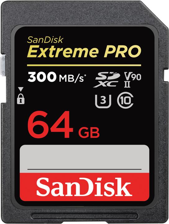 SanDisk Extreme Pro (64 GB, SDXC, U3, UHS-II)