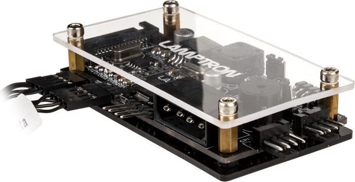 Image du produit Lamptron TC20 PCI ventilateur RGB et contrôleur LED - noir (1 Ventilateur)