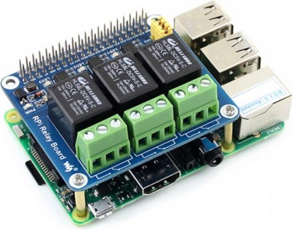 Immagine prodotto WaveShare Scheda di espansione del modulo relè a 3 canali di Raspberry Pi