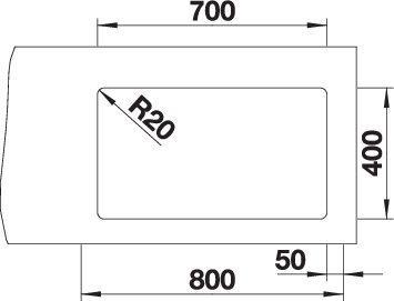 Productafbeelding Blanco Etagon 700-U (Onderbouw gootsteen, 46 cm, 73 cm)