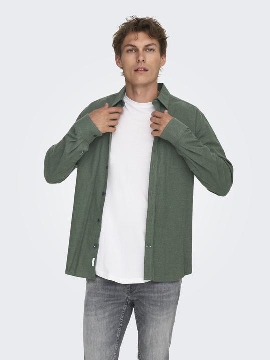 Produktbild Only & Sons Normal geschnitten Hemdkragen Hemd Hemd (XXL)