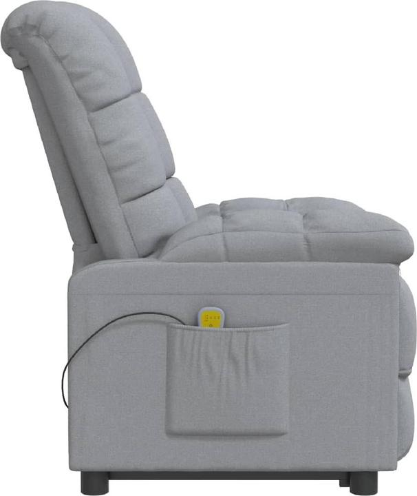 Actual product image VidaXL Massage armchair TV armchair Relax armchair Recliner armchair Light grey fabric