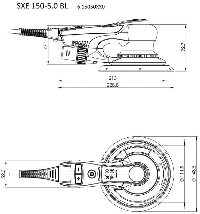 Produktbild Metabo SXE 150-5.0 BL (Exzenterschleifer, 350 W)