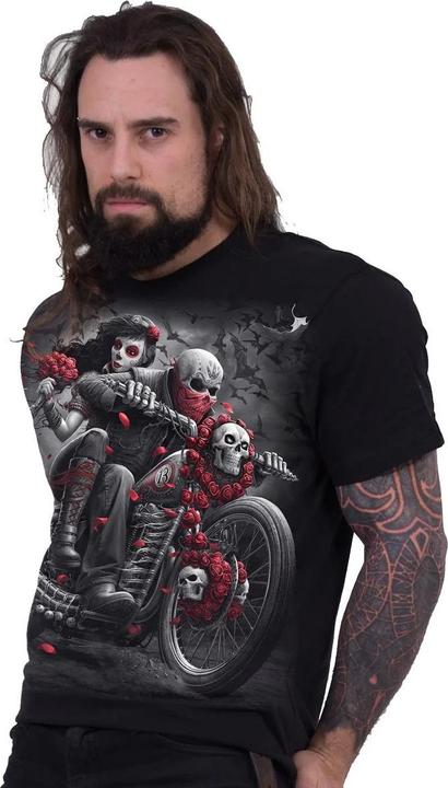 Actual product image Spiral Unisex Adult Dotd Bikers Short-Sleeved T-Shirt (4XL)