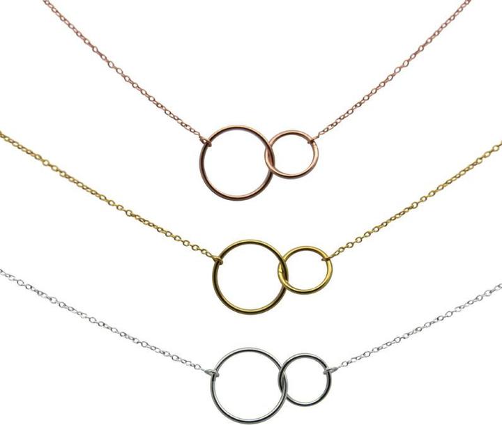 Image du produit Leyda Collier double anneau (Argent 925 1 micron Doré jaune 18k)