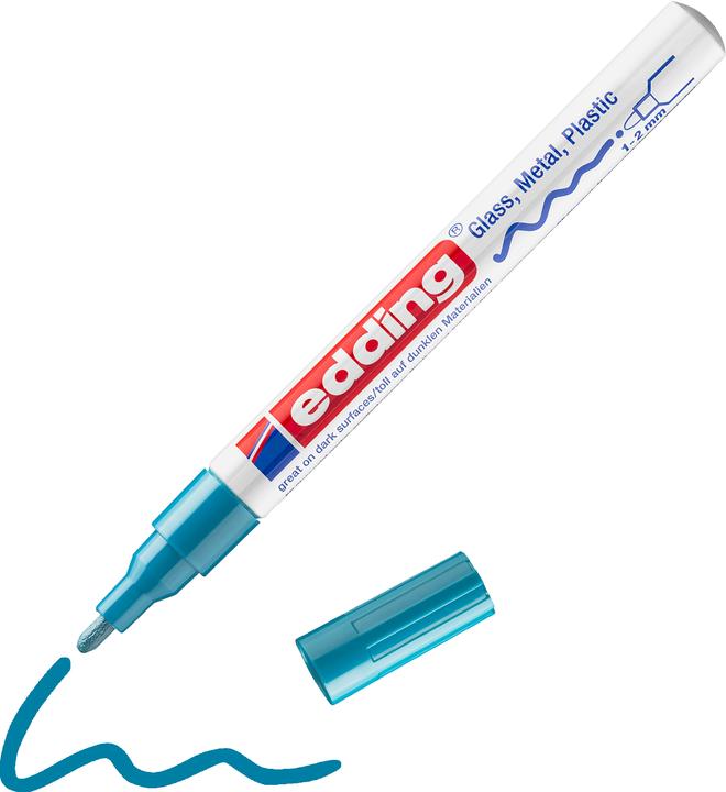 Immagine prodotto Edding 751 Marcatore a vernice lucida (Blu, 2 mm, 1 x)