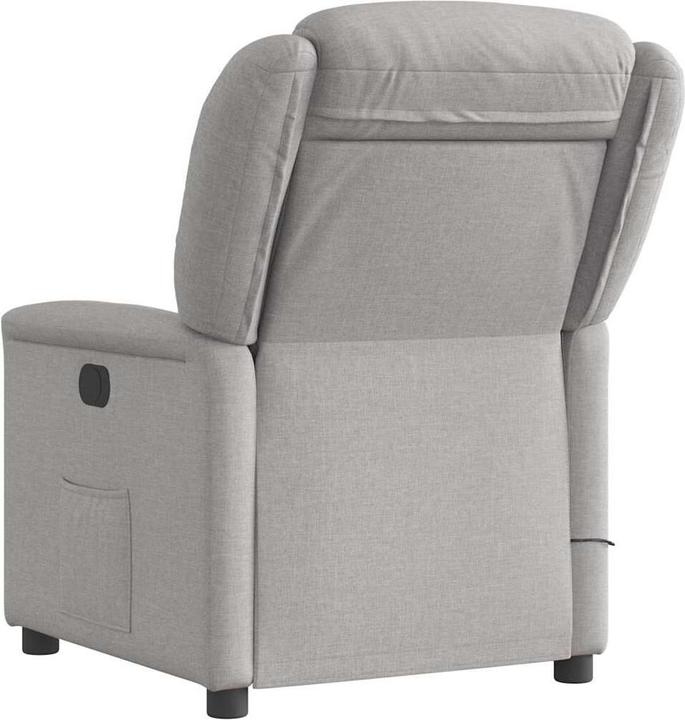Productafbeelding VidaXL Massagefauteuil cloud grey stoffen massage TV-fauteuil