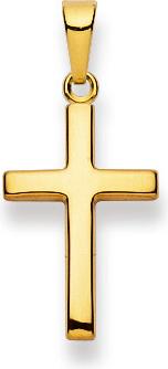 Natsumi Schmuck Kreuz Anhänger Gelbgold 18K/750 Poliert (750/18 K Gelbgold)