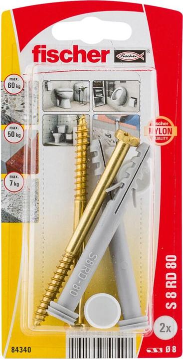 Produktbild Fischer WC-Befestigung S 8 RD 80 K (2) (2 Stk.)