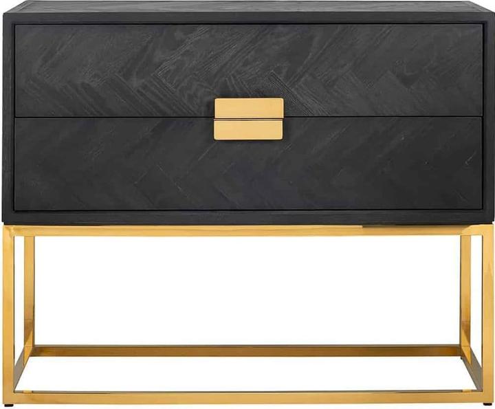 Image du produit Richmond Interiors Commode Blackbone noir or 108 (108 x 45 x 87 cm)