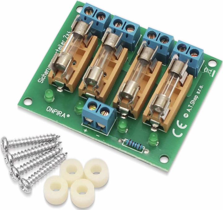 Actual product image Eneroid Power distributor board 4-fold with fuses