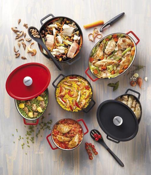 Image du produit Pyrex Slow Cook Cocotte ronde, avec couvercle, ø : 200 mm, rouge (20 cm, Poêle à frire, Céramique)