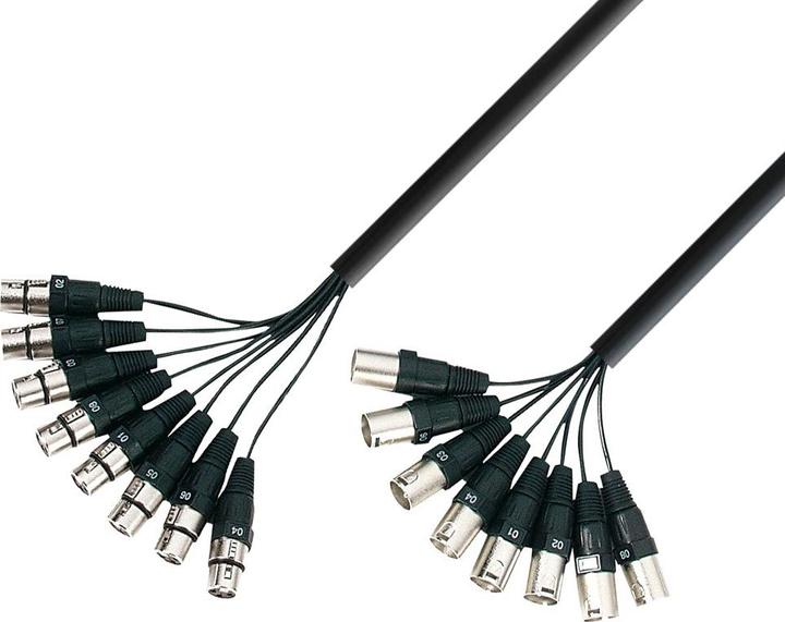 Produktbild Adam Hall 3 STAR L8 MF 0500 - Studio Loom Kabel 8 x XLR Female auf 8 x XLR Male | 5 m (5 m)