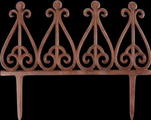 Actual product image Esschert Design Decorative cast iron flowerbed fence (37.70 cm)