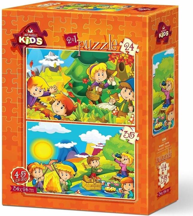 Lamberth ART PUZZLE Puzzle Herbst und Frühling 24+35 Teile (24 Teile)