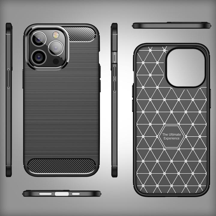 Produktbild Nalia Carbon-Look Silikon Hülle (Apple iPhone 14 Pro Max)