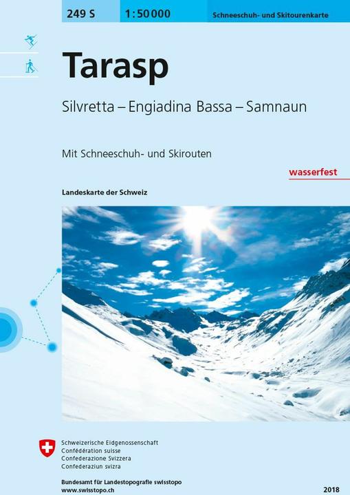 Actual product image Map 249SKI Tarasp 1:50'000
