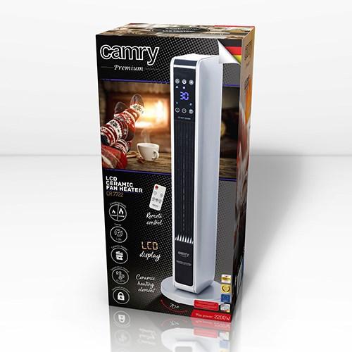 Produktbild Adler Camry Heater CR 7722 Fan Heater, 2200 W, Number of power levels 2, Baltas (2200 W)