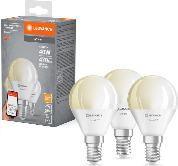 Actual product image Ledvance Smart+ Mini (E14, 4.90 W, 470 lm, 3 x, F)