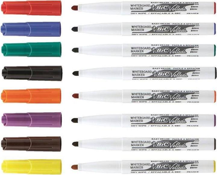 Produktbild Bic Velleda Whiteboard Marker (Mehrfarbig, 1.40 mm, 8 x)