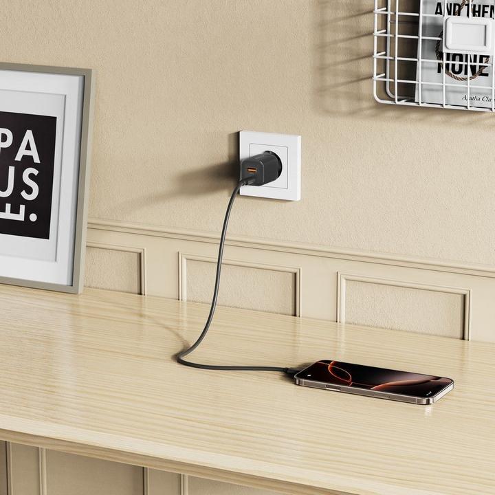Produktbild Tech-Protect NCM33W 2-port PD33W/QC3.0 wall charger - black (33 W)