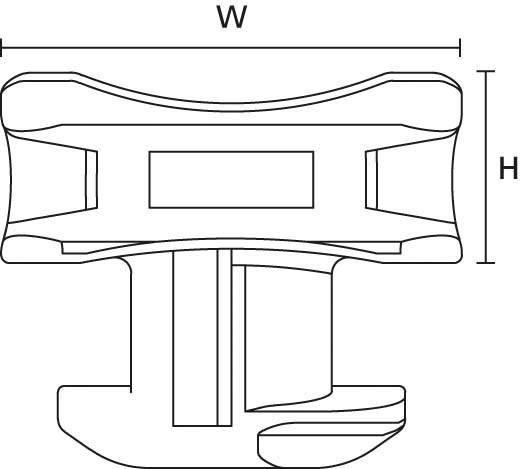Produktbild HellermannTyton Kabelbindersockel Befestigungselement für Aluminium Konstruktionsprofile (Befestigungsschlaufen, 19.30 mm, 500 Stk.)