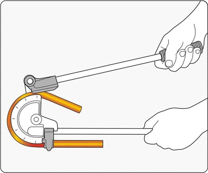Actual product image Yato Professional hand tube bender for tubes up to 16mm (460 mm)