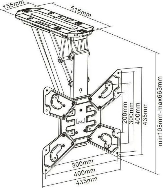 Immagine prodotto Multibrackets TV-Lift 1028 (Muro, 55", 30 kg)