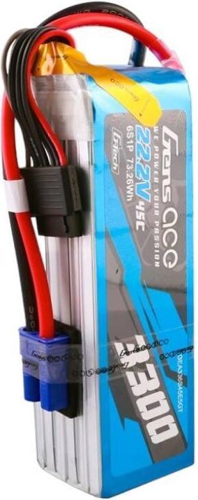 Produktbild Gens Ace G-Tech 3300mAh 22.2V 45C 6S1P Lipo Battery Pack with EC5 Plug (22.20 V, 3300 mAh)