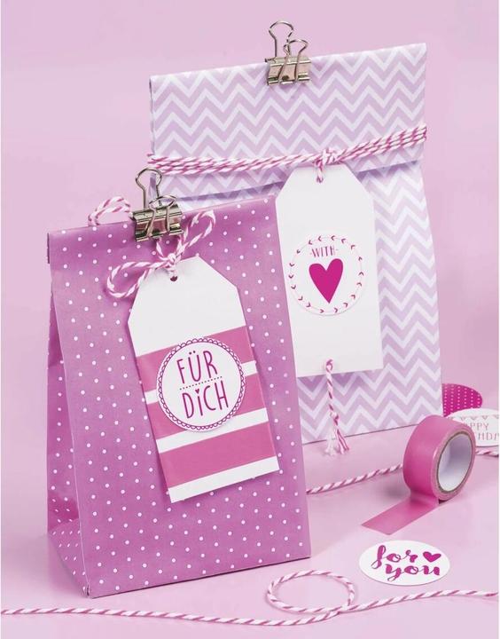 Actual product image Heyda Paper bag 12 pieces Pink (Gift bag, 12 x)