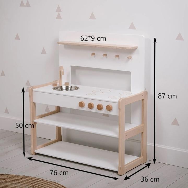 Immagine prodotto Activity Board Atmosfera Waldorf, set da gioco per cucina, cucina in legno per bambini - Menta