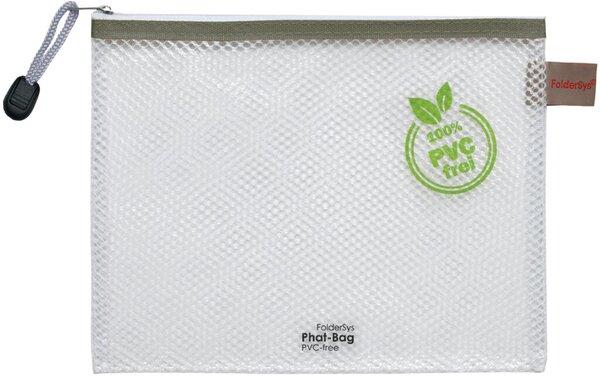 Actual product image Foldersys Zipped bag B6 transparent/taupe 0.15 mm (Additional padding)
