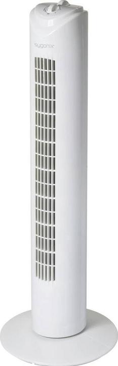 Sygonix Turmventilator 50 W (Ø x H) 270 mm x 805 mm Weiss Oszillierend, Timer (55.01 dB)