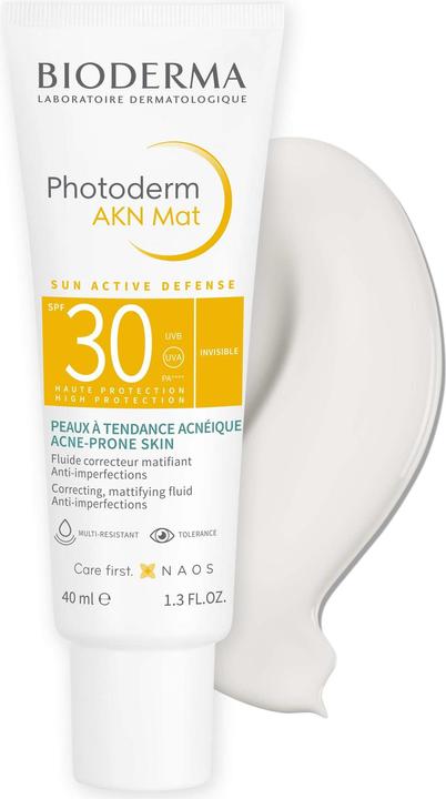Actual product image Bioderma Photoderm Acne Mat SPF30 (Sun cream face, SPF 30, 40 ml, 150 g)