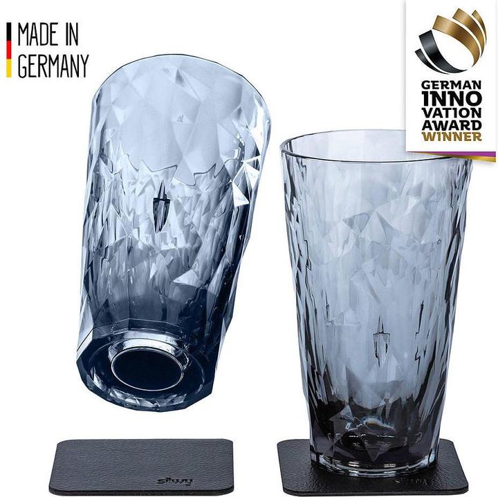Produktbild Silwy Magnet-Kunststoffgläser Longdrink Grau