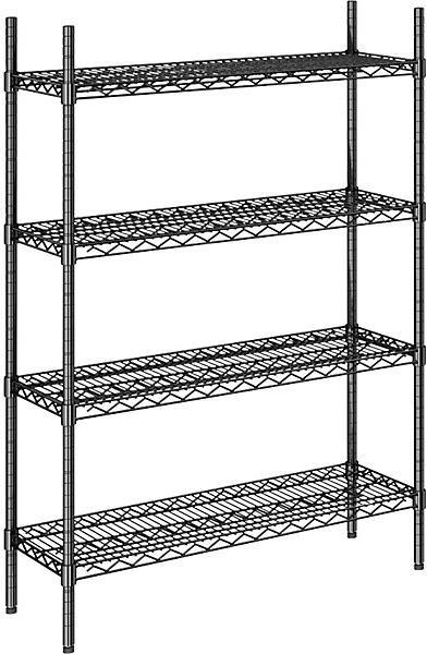 Actual product image Seco Steel wire mesh shelf, black