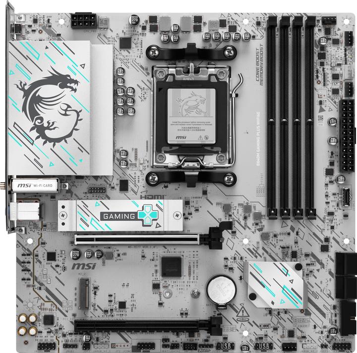 Produktbild MSI B840M Gaming Plus Wifi6E (B840,AM5,mATX,DDR5) (AM5, AMD B840, ATX)