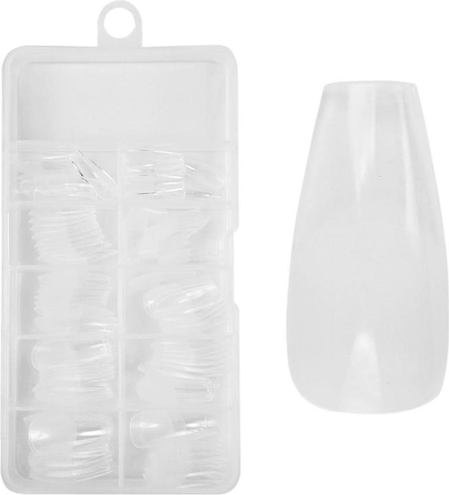 Actual product image Juliana Nails No File - Press-On Fullcover Tips clear – Ballerina - medium (Artificial nails, Transparent)