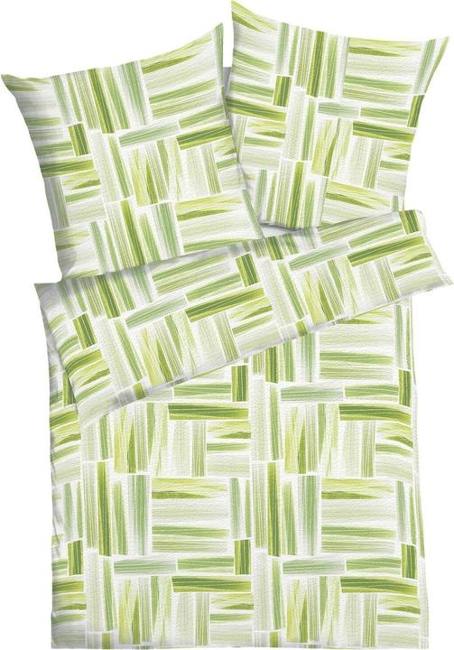Actual product image Kaeppel Seersucker Bettwäsche Frame limone (Bedding set, 155x220 cm + 80x80 cm)