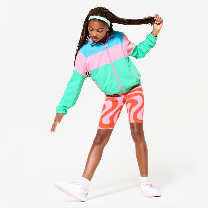 Produktbild Domyos Trainingsjacke Kinder leicht atmungsaktiv - rosa/blau (14, 15, 16)