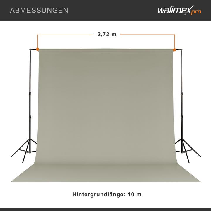 Produktbild Walimex pro Hintergrundkarton 2,72x10m, warm grey (272 cm, 1000 cm)