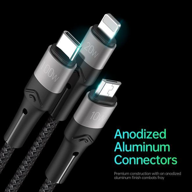 Produktbild Duzzona 3 in 1 USB Ladekabel (1.30 m)