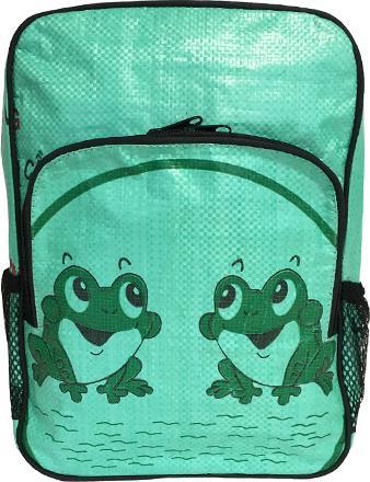 Produktbild Bekos Upcycling - Kinderrucksack aus recycelten Futtersäcke Frosch S (6 l)